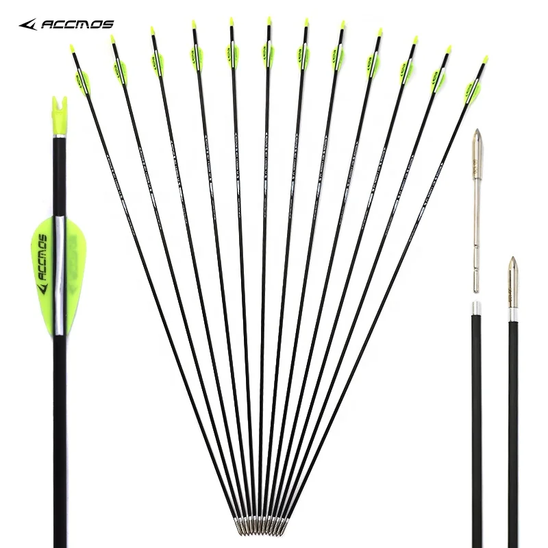 ACCMOS New 40T Carbon Arrow ID3.2mm Spine 350 400 500 600 700 800 1000 32" steel point plastic vanes and recurve bow and arrow
ACCMOS New 40T Carbon Arrow ID3.2mm Spine 350 400 500 600 700 800 1000 32" steel point plastic vanes and recurve bow and arrow