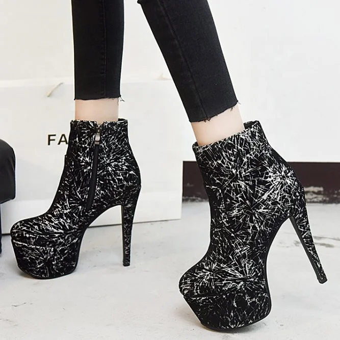 Big Size 48 Special Pattern Platform Round Toe Women Ankle Boots Concise Side Zipper Thin High Heel Short Booties For Ladies, Gold,black,purple
Big Size 48 Special Pattern Platform Round Toe Women Ankle Boots Concise Side Zipper Thin High Heel Short Booties For Ladies, Gold,black,purple