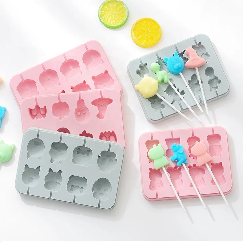 Chocolate baking mold Baby cartoon cute animal with lid lollipop egg ice cream silicone mold, As shown
Chocolate baking mold Baby cartoon cute animal with lid lollipop egg ice cream silicone mold, As shown