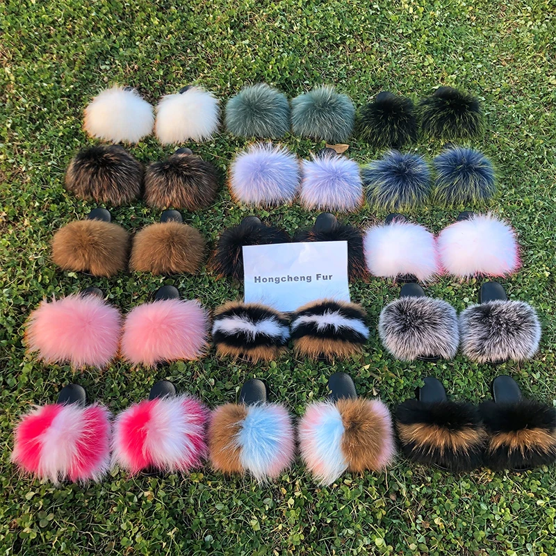2021 NewLogo Customized Real Fur Slippers Hot Sale Fluffy Slipper Fashion Cute Wholesale Raccoon Fur Slides, Customized color
2021 NewLogo Customized Real Fur Slippers Hot Sale Fluffy Slipper Fashion Cute Wholesale Raccoon Fur Slides, Customized color