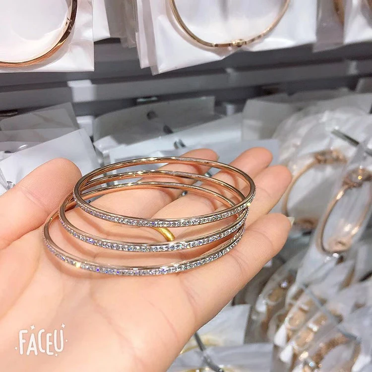 Stainless steel jewelry Personality custom bracelet fashion Rose gold bracelet set fine full diamond zircon Bracelets & Bangles
Stainless steel jewelry Personality custom bracelet fashion Rose gold bracelet set fine full diamond zircon Bracelets & Bangles