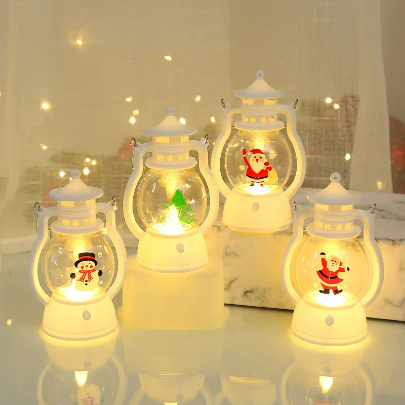 

Christmas Gifts Lights Santa Led Portable Lantern Lamp Christmas Scene Garden Home Decoration Supplies