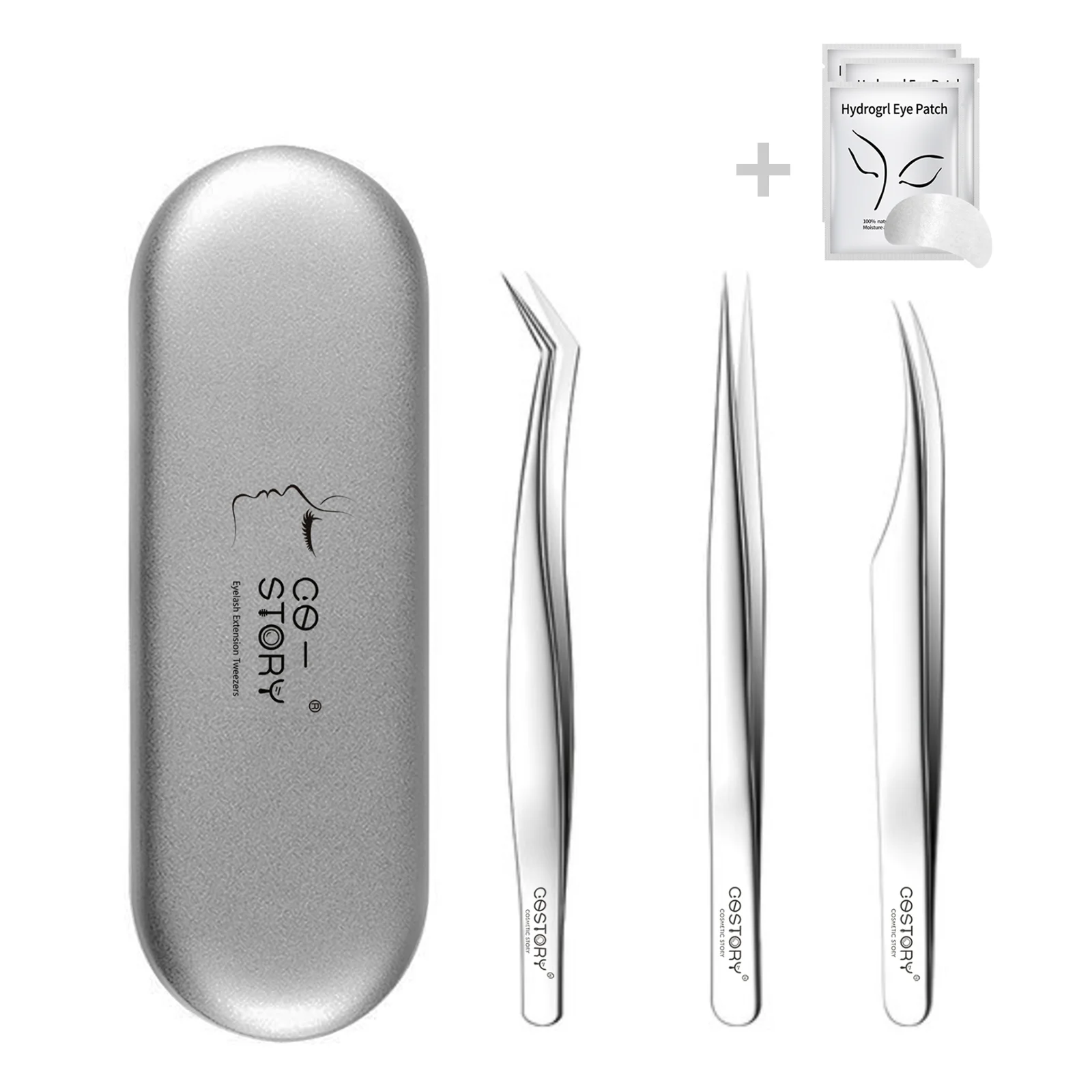 Costory Tweezers for Eyelash Extension - Straight | Curvy | Pointed Edge Tweezer Set 3 Silver Premium Stainless Steel Tweezers
Costory Tweezers for Eyelash Extension - Straight | Curvy | Pointed Edge Tweezer Set 3 Silver Premium Stainless Steel Tweezers