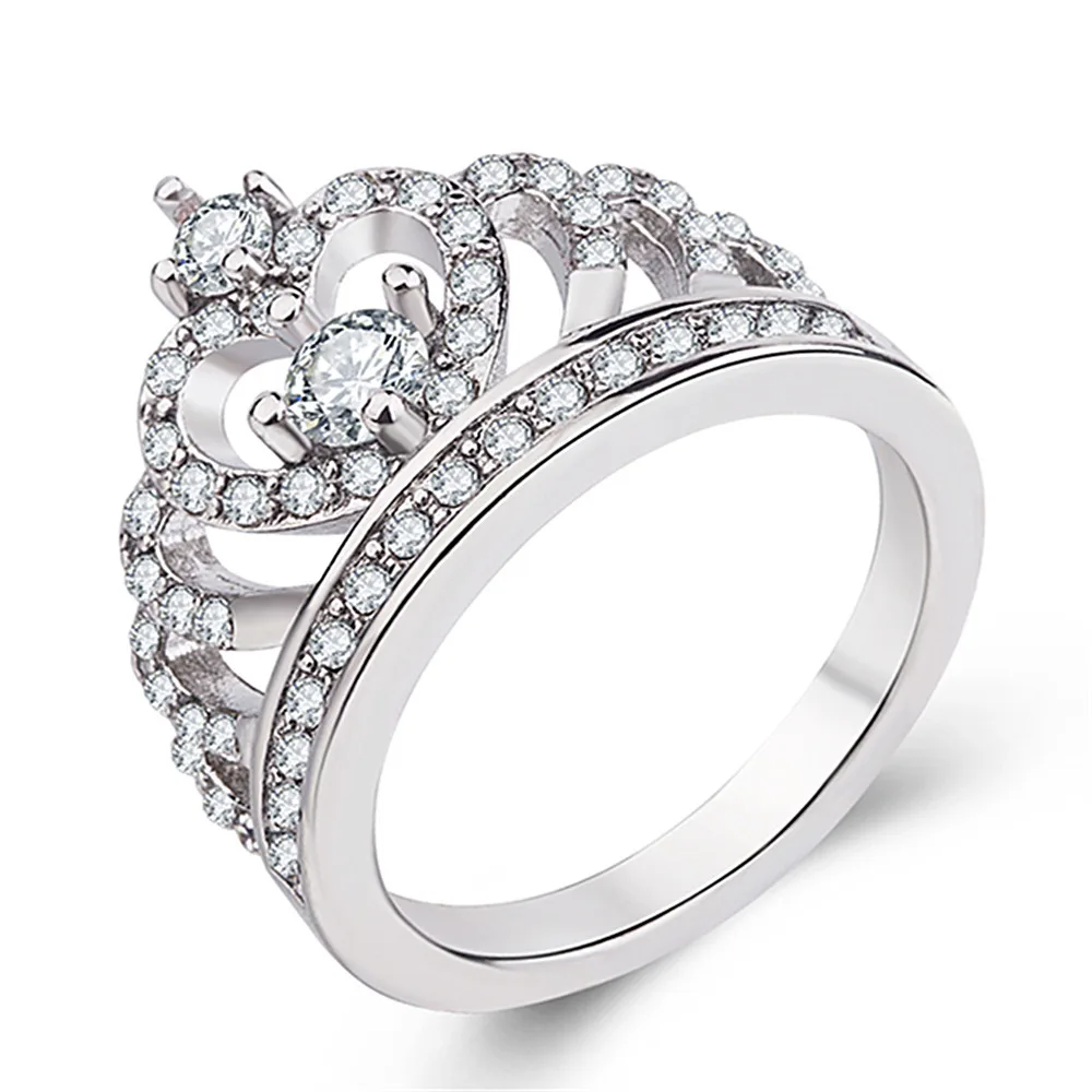 Amazon Hot sale Shinny Crown Shape Wedding Ring Eternity Love Diamond Zirconia Crown Ring
Amazon Hot sale Shinny Crown Shape Wedding Ring Eternity Love Diamond Zirconia Crown Ring