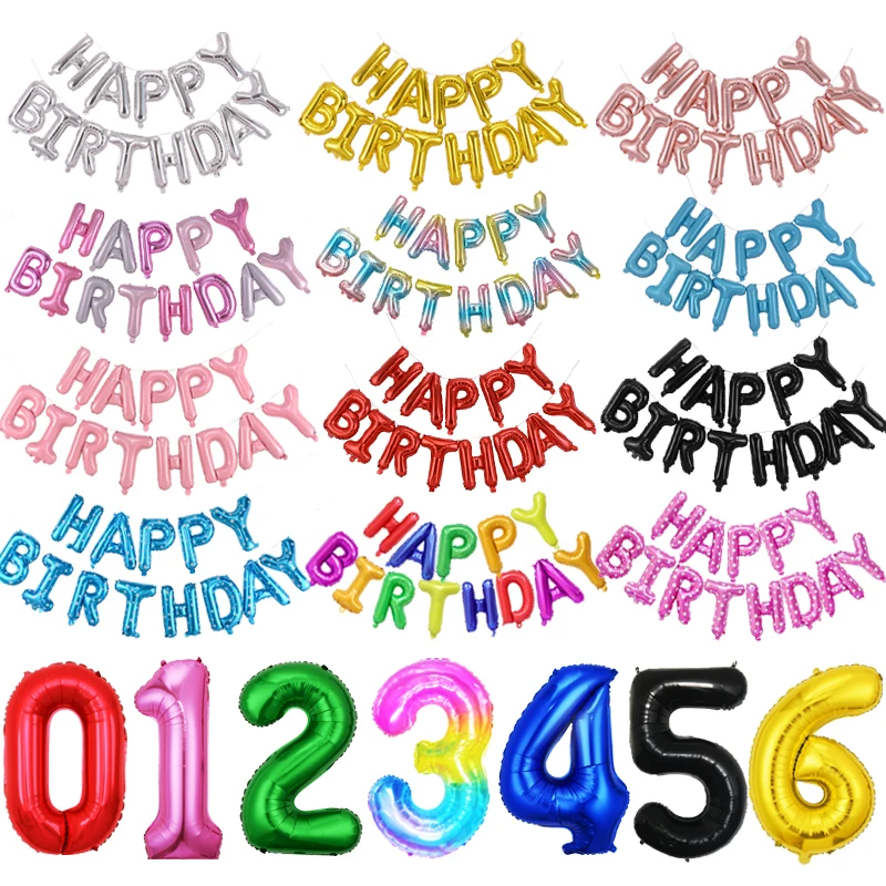 16inch 32inch 40inch Mylar Alphabet Party Helium Numbers Letters Balloon foil Happy Birthday Party Foil Balloon Set Decoration
16inch 32inch 40inch Mylar Alphabet Party Helium Numbers Letters Balloon foil Happy Birthday Party Foil Balloon Set Decoration