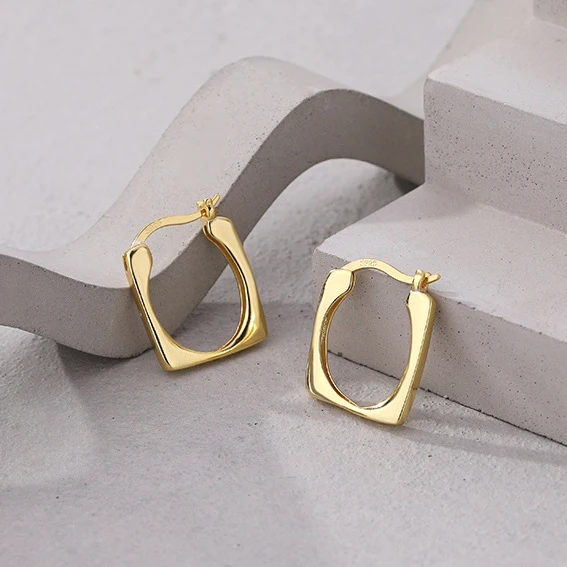 VIANRLA 925 Sterling Silver Jewelry Minimalist Square Earrings 18K Gold Earrings For Women Free Laser Logo Wholesale
VIANRLA 925 Sterling Silver Jewelry Minimalist Square Earrings 18K Gold Earrings For Women Free Laser Logo Wholesale