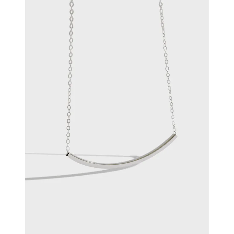 Korean Design Personality Geometric S925 Sterling Silver Bending Square Bar Choker Necklace Silver Plated Smiling Necklace
Korean Design Personality Geometric S925 Sterling Silver Bending Square Bar Choker Necklace Silver Plated Smiling Necklace