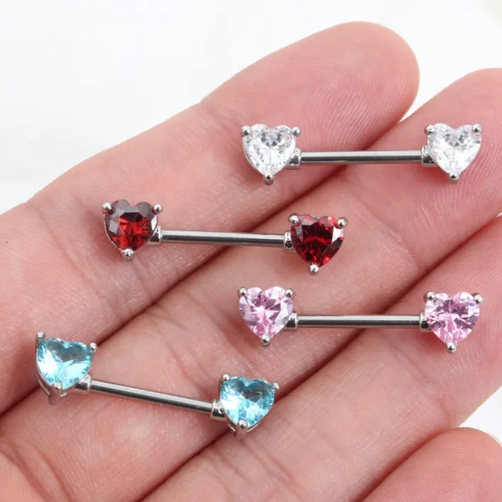 Trendy 6mm heart-shaped zircon nipple ring rose gold heart zircon nipple ring piercing product
Trendy 6mm heart-shaped zircon nipple ring rose gold heart zircon nipple ring piercing product