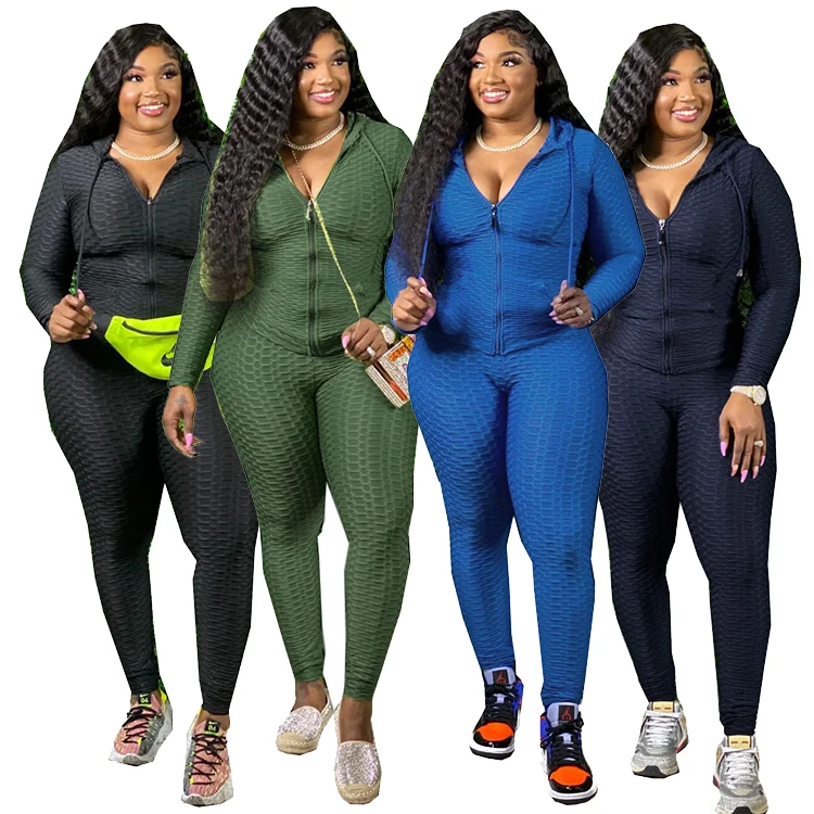 S0188-hot sale solid color long sleeve hoodie and jogger set track suit two piece pants set plus size women clothing
S0188-hot sale solid color long sleeve hoodie and jogger set track suit two piece pants set plus size women clothing