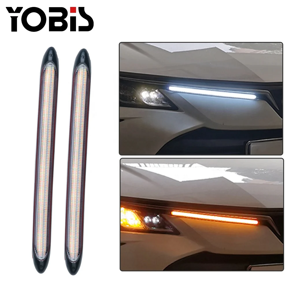 Universal LED Daytime Running Light Flow Yellow Turn Signal Waterproof Car LED Strip Light
Universal LED Daytime Running Light Flow Yellow Turn Signal Waterproof Car LED Strip Light