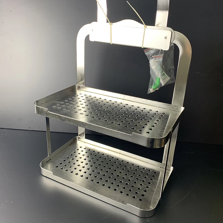 Kitchen corner storage box 2-layer 304 stainless steel spice seasoning metal display rack
Kitchen corner storage box 2-layer 304 stainless steel spice seasoning metal display rack