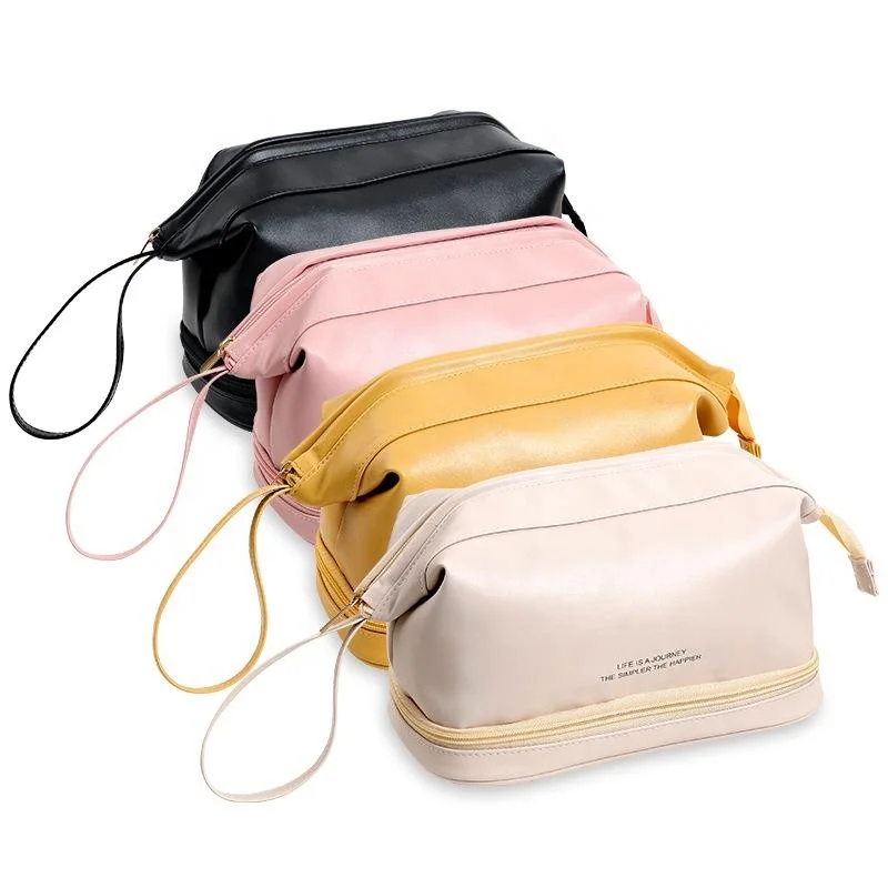 Stock fashion PU durable toiletry bag ladies makeup pouch zipper large capacity double layer cosmetic bag
Stock fashion PU durable toiletry bag ladies makeup pouch zipper large capacity double layer cosmetic bag