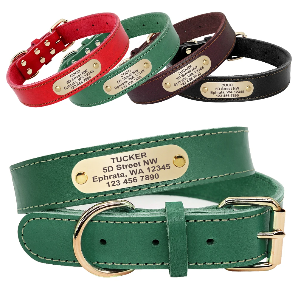 Real Leather Large Dog Collar Personalized Genuine Leather Medium Large Dog Collars Custom Pet Collars for Dogs Engrave Name
Real Leather Large Dog Collar Personalized Genuine Leather Medium Large Dog Collars Custom Pet Collars for Dogs Engrave Name