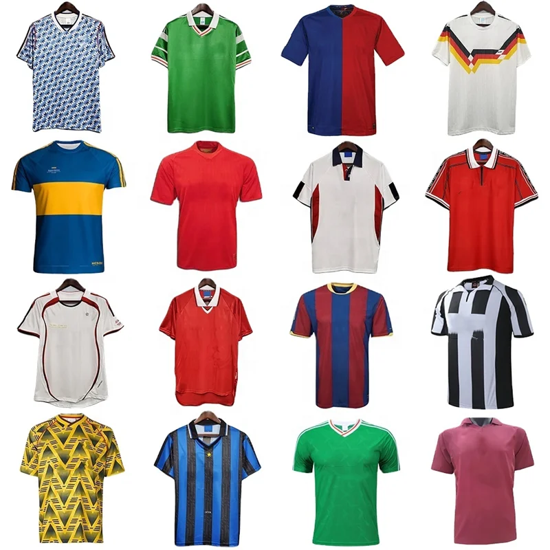 Top grade thailand quality breathable quick dry classic retro shirt football jersey vintage soccer jersey, As picture
Top grade thailand quality breathable quick dry classic retro shirt football jersey vintage soccer jersey, As picture