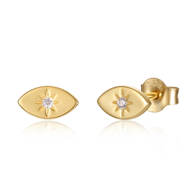 fashion minimalist earrings jewelry 925 sterling silver evil eye stud earrings with 18K Gold Plated small star diamond earrings
fashion minimalist earrings jewelry 925 sterling silver evil eye stud earrings with 18K Gold Plated small star diamond earrings