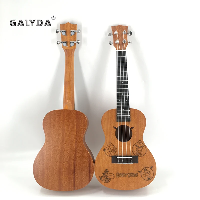 

factory direct supply china concert musical instrument soprano  ukulele with good quality, Natural color