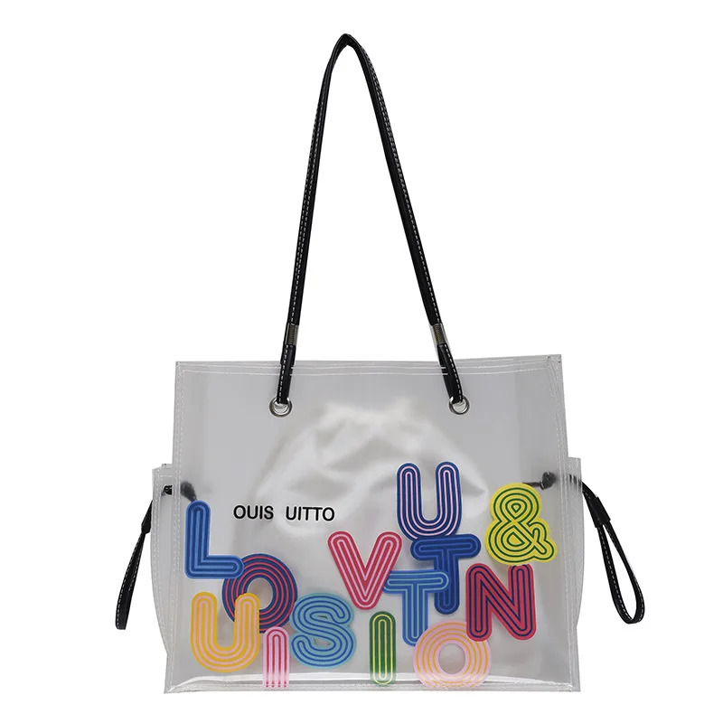 Luxury Designer Clear Transparent Waterproof PVC Tote Bag 2022 Summer Fashion Shopping bag with Inner Bag, Customized color
Luxury Designer Clear Transparent Waterproof PVC Tote Bag 2022 Summer Fashion Shopping bag with Inner Bag, Customized color