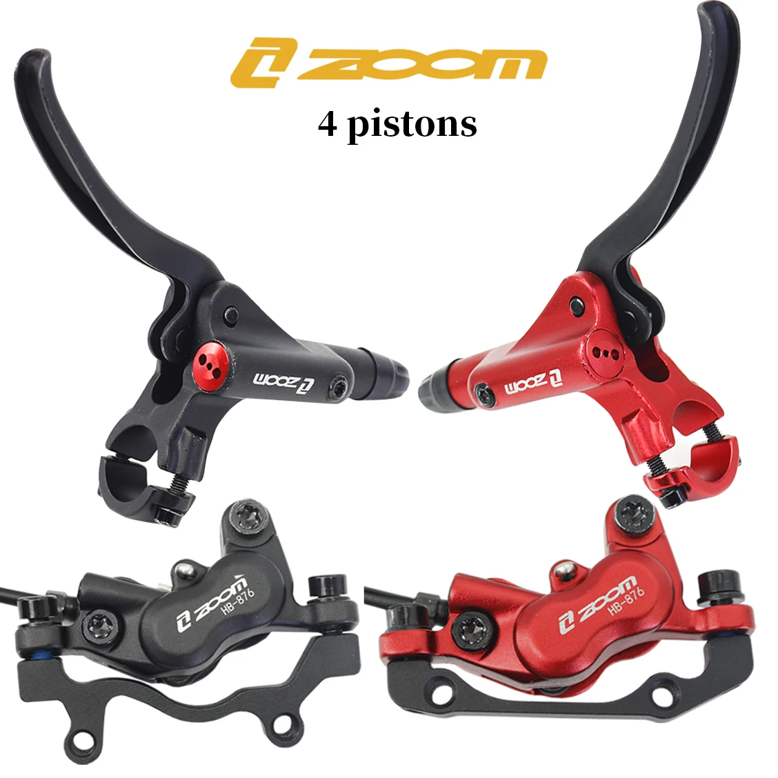 2022 new product ZOOM hb876 Four Pistons Bicycle Hydraulic Disc Brake MTB Bike Oil Pressure Brke set kits 800/1400mm, Black/red(support customization)
2022 new product ZOOM hb876 Four Pistons Bicycle Hydraulic Disc Brake MTB Bike Oil Pressure Brke set kits 800/1400mm, Black/red(support customization)