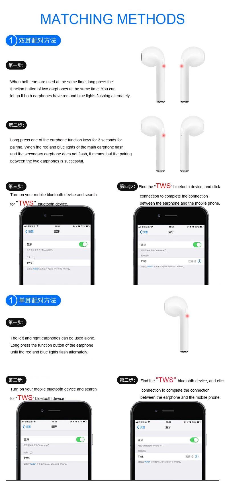 i8X TWS Wireless Bluetooth TWS Bluetooth Headphones Wireless Earbuds - ANKUX.COM
