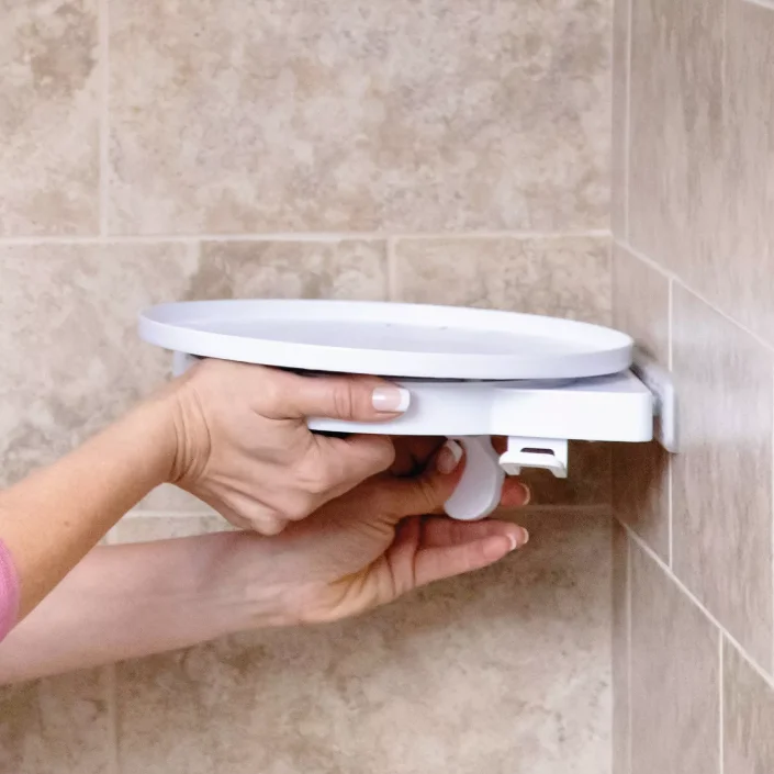 Rotating Shelf Bathroom Snap Up Corner Shelf Rack Triangle Grip Storage InstaHang Wall Mount Holder 360 Rotating Triangle Shelf
Rotating Shelf Bathroom Snap Up Corner Shelf Rack Triangle Grip Storage InstaHang Wall Mount Holder 360 Rotating Triangle Shelf