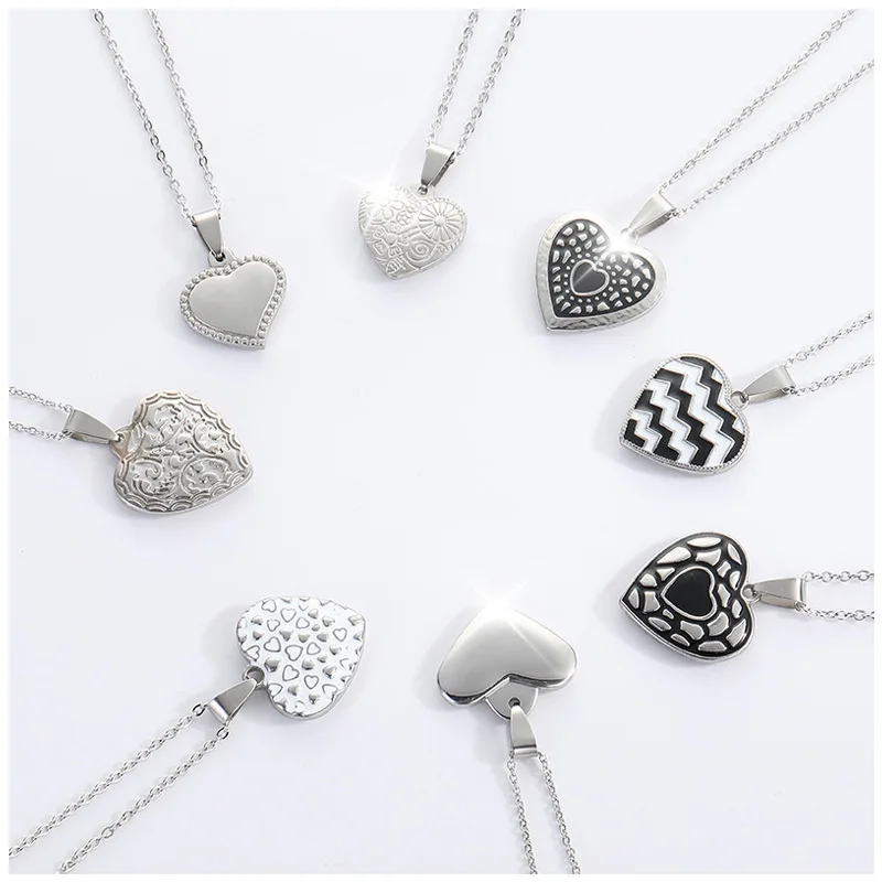Fashion New Women Jewelry Stainless Steel Engraved Heart Charm Necklace Simple Heart Pendant Unisex Necklace, Picture
Fashion New Women Jewelry Stainless Steel Engraved Heart Charm Necklace Simple Heart Pendant Unisex Necklace, Picture