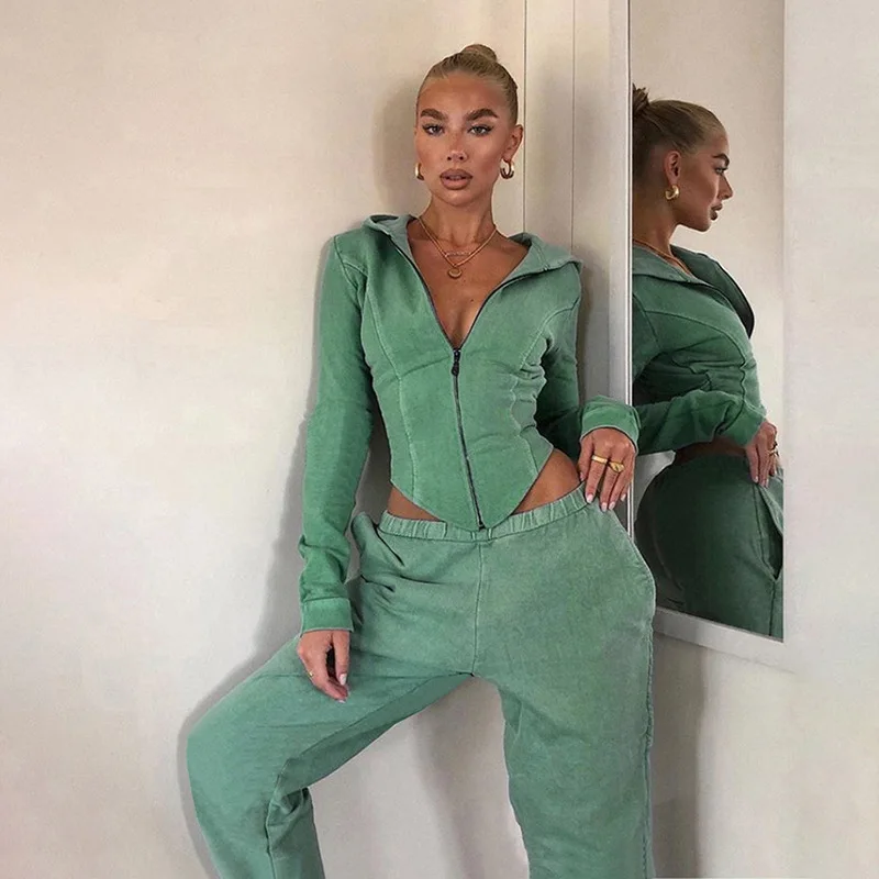 Custom Solid Women Clothes Casual Bodycon Two Piece Set Full Sleeve Zipper, Customized color
Custom Solid Women Clothes Casual Bodycon Two Piece Set Full Sleeve Zipper, Customized color