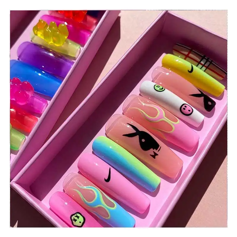 Free sample press on nails private label nail kit custom press on nails, Multi color
Free sample press on nails private label nail kit custom press on nails, Multi color