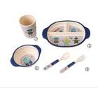 custom design biodegradable baby bowl dinner plate sets spoon and fork set