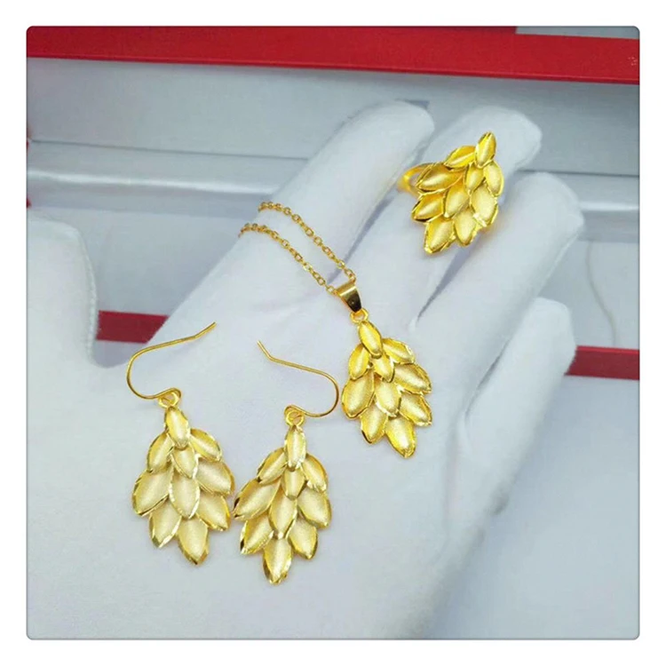 Gold Jewelry Brass Gold Plated Jewelry Leaf Set Women's Fashion Pendant Accessories Wholesale
Gold Jewelry Brass Gold Plated Jewelry Leaf Set Women's Fashion Pendant Accessories Wholesale