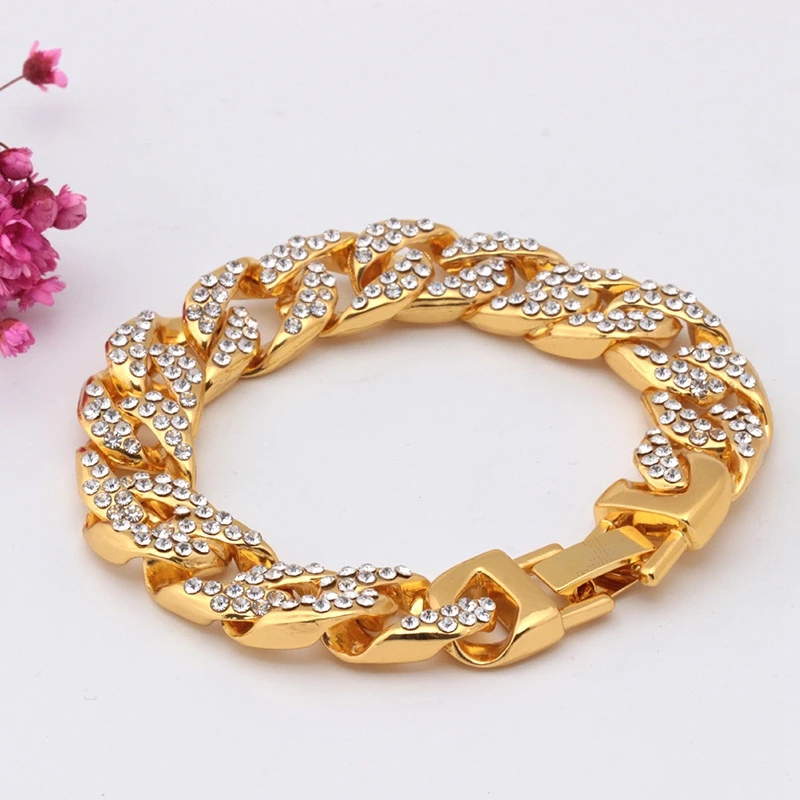 Men's fashion gold bracelet, hip-hop style, neutral, simple and versatile, diamond-studded copper bracelet bracelet
Men's fashion gold bracelet, hip-hop style, neutral, simple and versatile, diamond-studded copper bracelet bracelet