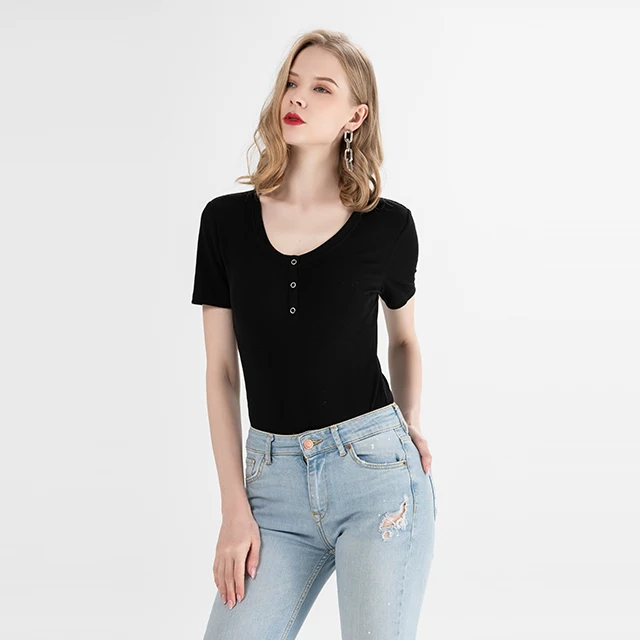 Ladies Summer Low Round Neck Short Sleeve Sexy Spandex One Piece Bodysuits Top for Women
Ladies Summer Low Round Neck Short Sleeve Sexy Spandex One Piece Bodysuits Top for Women