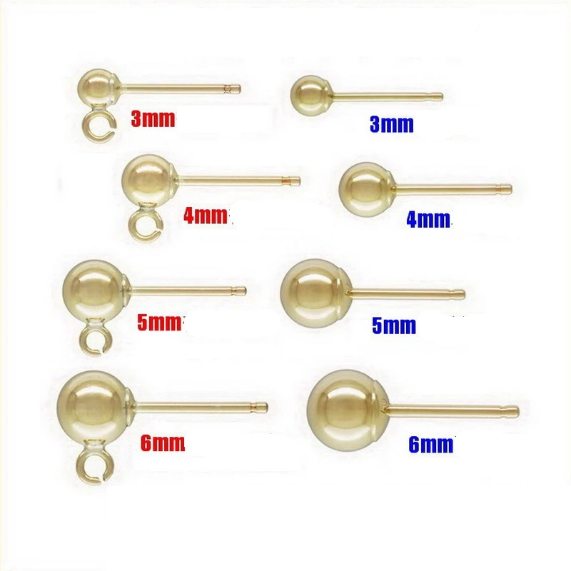 14kgf Ball earring needle gold round ball bead earring DIY accessories accessories wholesale earrings
14kgf Ball earring needle gold round ball bead earring DIY accessories accessories wholesale earrings