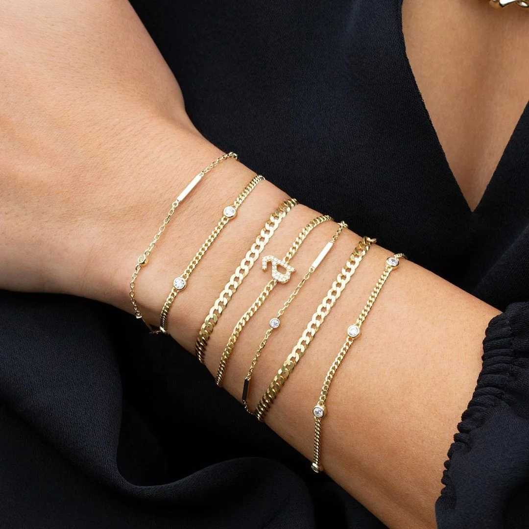 cz bracelet iced out bling gold plated women jewelry thin cuban link chain bracelet, Gold silver
cz bracelet iced out bling gold plated women jewelry thin cuban link chain bracelet, Gold silver