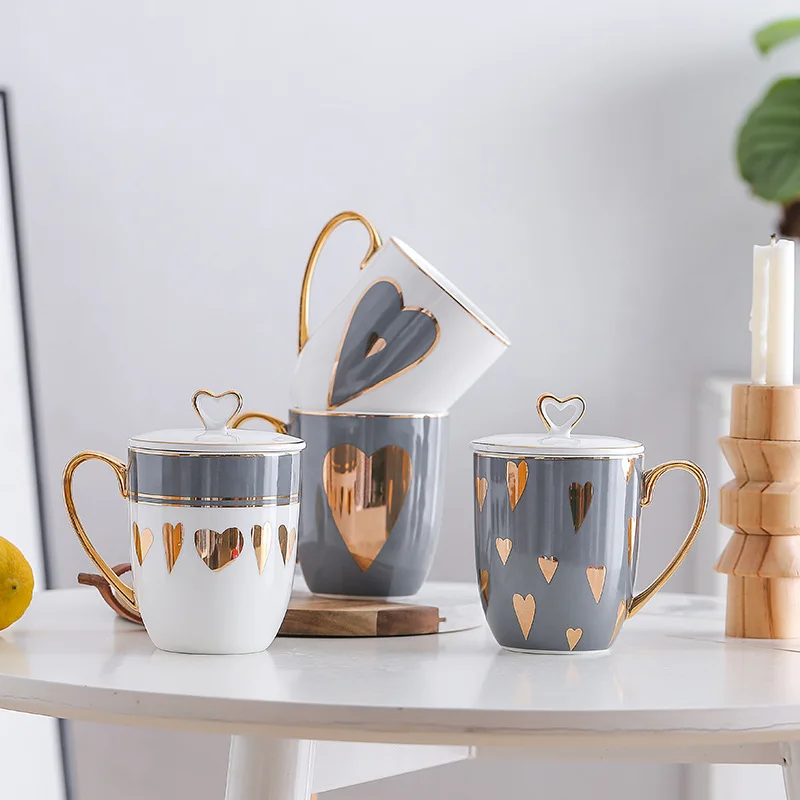 Creative painting gold heart ceramic mug student couple office breakfast milk coffee cup holiday promotion wholesale
Creative painting gold heart ceramic mug student couple office breakfast milk coffee cup holiday promotion wholesale