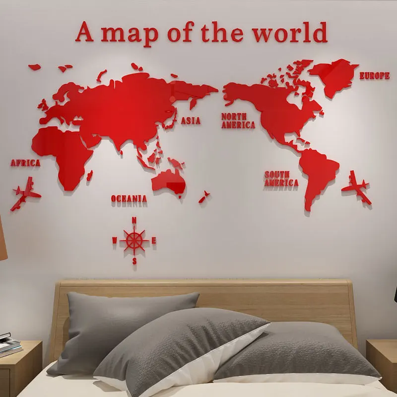 Christmas New Year Home Decor Creative TV Setting Wall Fashion Decorate Acrylic World Map Wall Sticker
Christmas New Year Home Decor Creative TV Setting Wall Fashion Decorate Acrylic World Map Wall Sticker