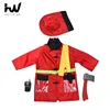 Hot selling design promotional small moq children firefighter cosplay costume