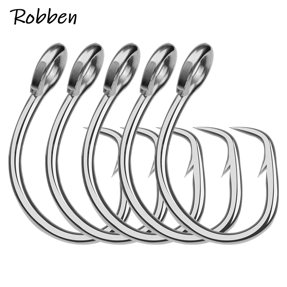 Robben Saltwater Fishing Hook DWH105 Circle Hook 11/0-16/0 Model stainless steel Fishhook sea fishing hook
Robben Saltwater Fishing Hook DWH105 Circle Hook 11/0-16/0 Model stainless steel Fishhook sea fishing hook