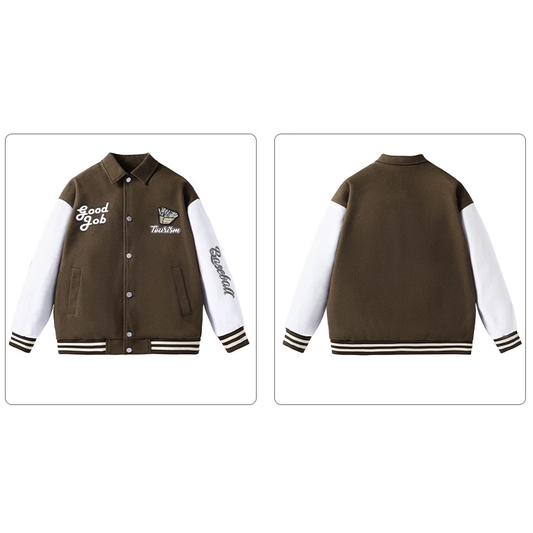 New Simple autumn and winter new lapel all-match coat embroidery baseball uniform men cardigan jacket
New Simple autumn and winter new lapel all-match coat embroidery baseball uniform men cardigan jacket