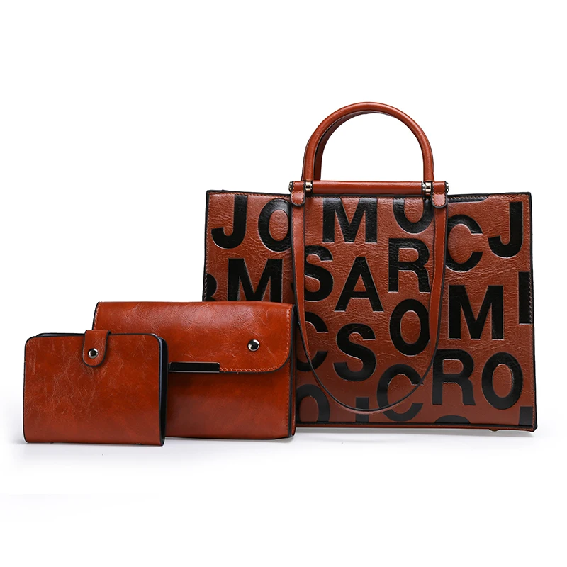 Wholesale emboss letter design lady bags women handbag set 3 pcs tote bags for women
Wholesale emboss letter design lady bags women handbag set 3 pcs tote bags for women