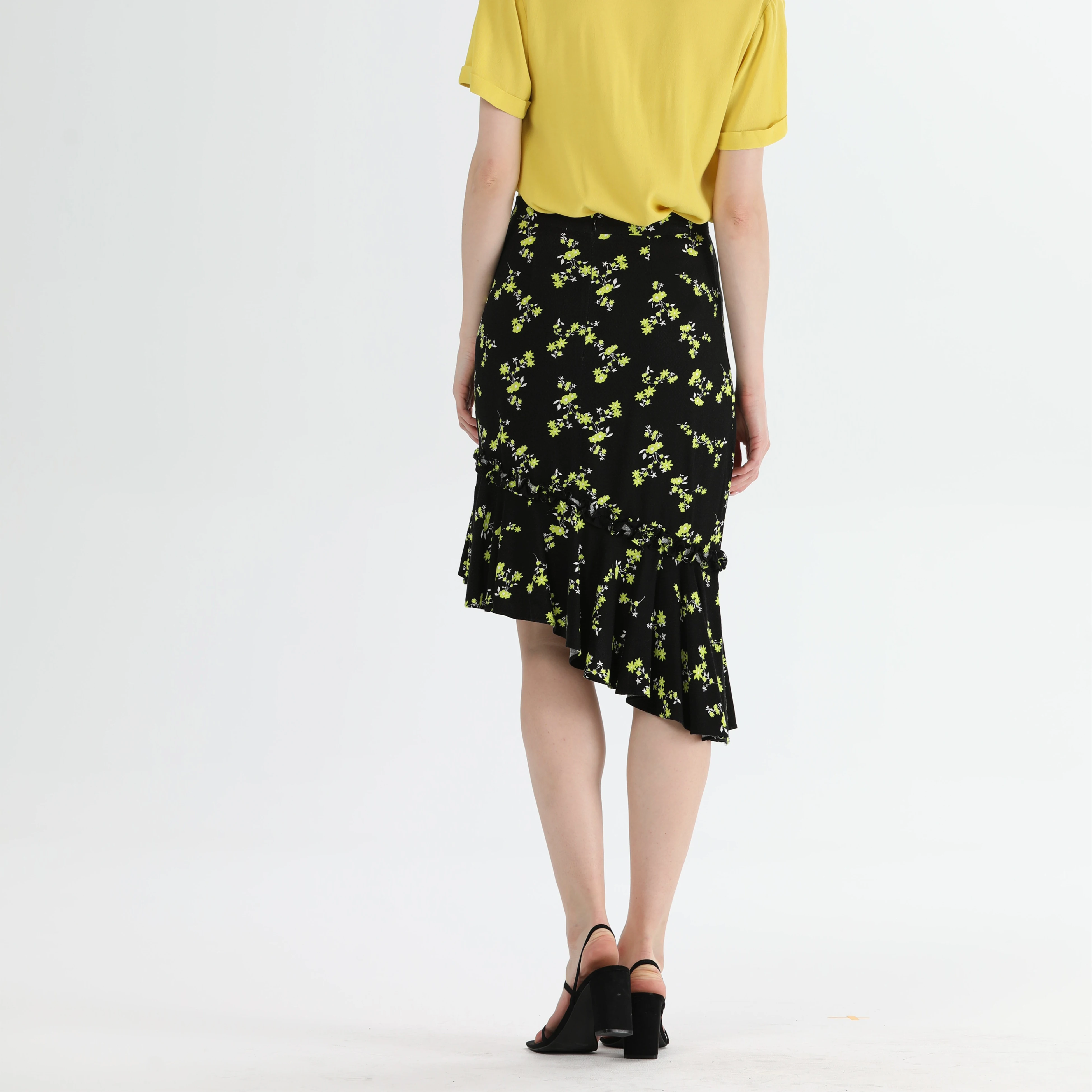 Women Floral Print Summer Casual Bodycon Invisble Zipper Ruffle Ladies Knee Midi Wrap Skirt
Women Floral Print Summer Casual Bodycon Invisble Zipper Ruffle Ladies Knee Midi Wrap Skirt