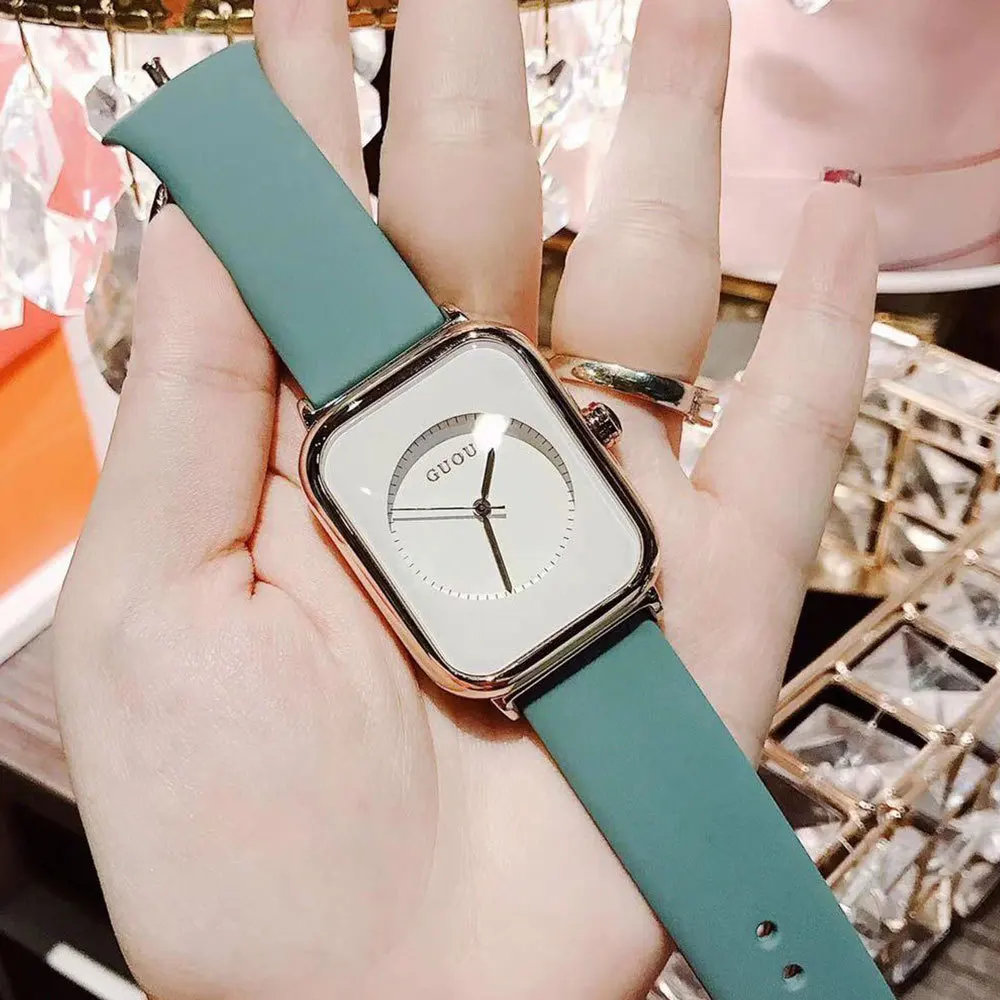 GUOU 8162 New Top Band Square Ladies Fashion Watch Candy Dial No scale Watches For Women Wrist Luxury Women's Quartz Watch Brace
GUOU 8162 New Top Band Square Ladies Fashion Watch Candy Dial No scale Watches For Women Wrist Luxury Women's Quartz Watch Brace