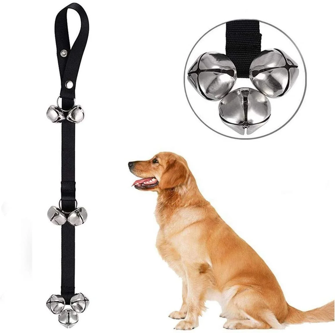 Adjustable Dog Doorbells For Dog Training And Puppy with Collapsible Travel Pet Cat Dog Bowl, Black
Adjustable Dog Doorbells For Dog Training And Puppy with Collapsible Travel Pet Cat Dog Bowl, Black