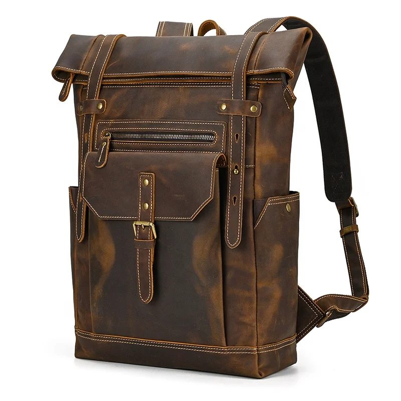 19.7 Inch Large Capacity Laptop Bag Vintage Brown Genuine Leather Travel Backpack For Outdoor
19.7 Inch Large Capacity Laptop Bag Vintage Brown Genuine Leather Travel Backpack For Outdoor