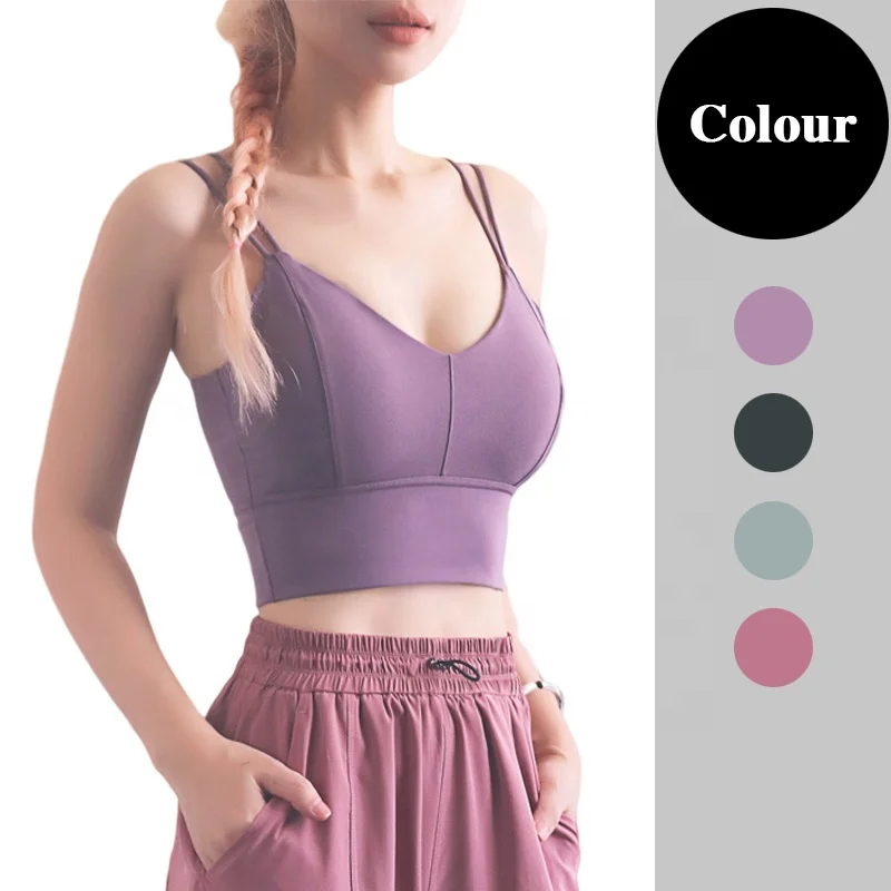 Double Sling Nylon Fitness Yoga Wear Breathable Gather Yoga Bra Gym Womens Sports Tank Top, 4 colors
Double Sling Nylon Fitness Yoga Wear Breathable Gather Yoga Bra Gym Womens Sports Tank Top, 4 colors