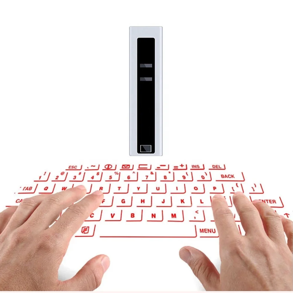 Wireless Virtual Laser Keyboard Mini BT Teclado laser Projection keyboard Voice broadcast mouse function Teclado do laser, Multicolor
Wireless Virtual Laser Keyboard Mini BT Teclado laser Projection keyboard Voice broadcast mouse function Teclado do laser, Multicolor