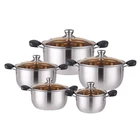 1mm Thick Cooking Pot Stainless Steel Cooking Pot Set Cookware Set