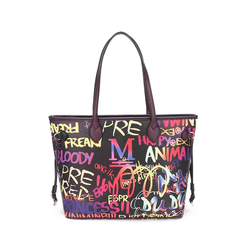 Large capacity Graffiti handbag Art Printed Princess Fashion Women Bag Designer style famous Ins hot Graffiti handbag, Colorful & black
Large capacity Graffiti handbag Art Printed Princess Fashion Women Bag Designer style famous Ins hot Graffiti handbag, Colorful & black