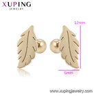 80197 Xuping Factory Sale Hot Sale Stainless Steel Feather Shaped Stud Earrings For Women