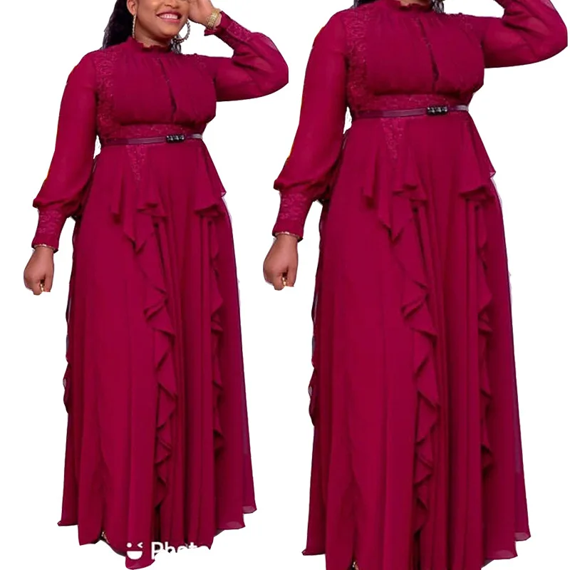 2020 new women's dress African Elegant dress Long Sleeve Chiffon Lace summer dress, As showed
2020 new women's dress African Elegant dress Long Sleeve Chiffon Lace summer dress, As showed
