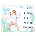 BSCI Audit Factory Babies Age Group 100%Polyester Customized Baby Monthly Milestone Blanket